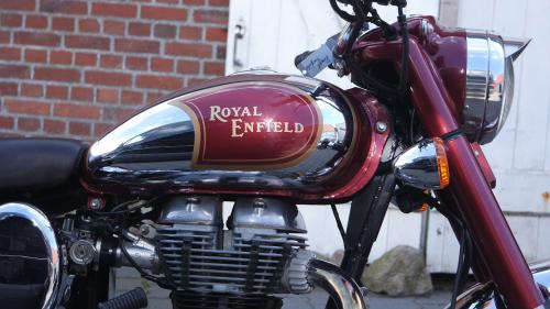 Royal Enfield Classic 500 Bullet Chrom EFI, dunkelrot / 09-2014 / 3.600 km, 1.Hand,